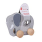 (Elephant) - Hape Elephant Wooden Push And Pull Toddler Toy,Grey