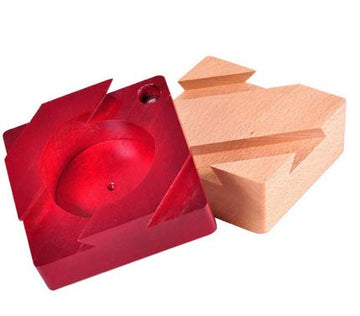 Himine Wooden Magic Mysterious Box Secret Opening Puzzle Box Gift Box (Red+Wood)
