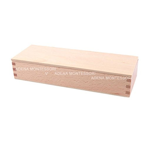 Adena Montessori Cards & Counters - Red Wood Math Games, Model C043, Teaching Numbers & Counting Toys