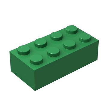 Yujhitp 100 Piece Green Bricks Bulk, Green 2X4 Building Bricks Flat, Compatible With Lego Parts And Pieces: 2X4 Green Bricks(Col