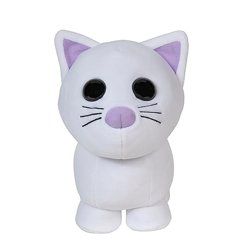 Adopt Me! Collector Plush - Snow Cat - Series 2 - in-Game Stylization Plush - limited availability Virtual Item Code Included - Toys for Kids Featuring Your Favorite Pet  Ages 6+