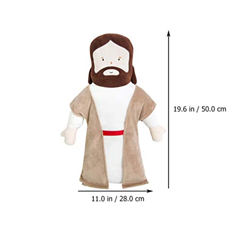 Zerodeko Plush Figure Toys Plush Pillows Jesus Plush Pillow, Comfortable Throw Pillow Jesus Pattern Cushion Pillow Plushie Stuff