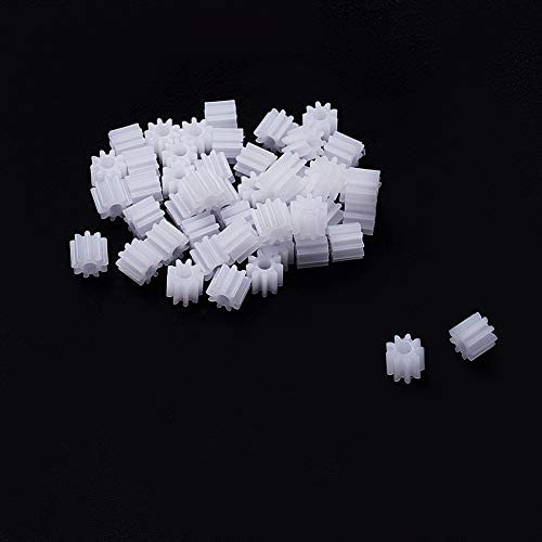 Othmro 50pcs Plastic Gears 9 Teeth Model 092A Reduction Gear Plastic Worm Gears for RC Car Robot Motor