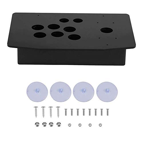 FTVOGUE DIY Arcade Panel Black Case DIY Set Kits Acrylic Panel and Inclined Cases Replacement for Arcade Game