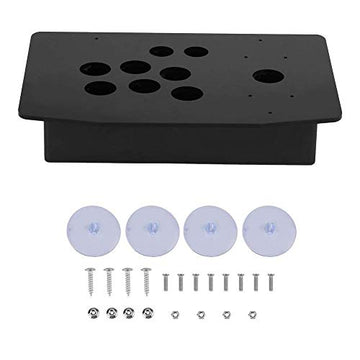 FTVOGUE DIY Arcade Panel Black Case DIY Set Kits Acrylic Panel and Inclined Cases Replacement for Arcade Game