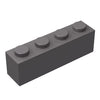 Classic Brick Block Bulk, Dark Gray Bricks 1X4, Building Bricks Flat 100 Piece, Compatible With Lego Parts And Pieces: 1X4 Dark Gray Bricks(Color:Dark Gray)