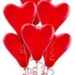 LUDALY 9 Red Heart Shape Latex Balloons  10PC
