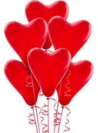 LUDALY 9 Red Heart Shape Latex Balloons  10PC