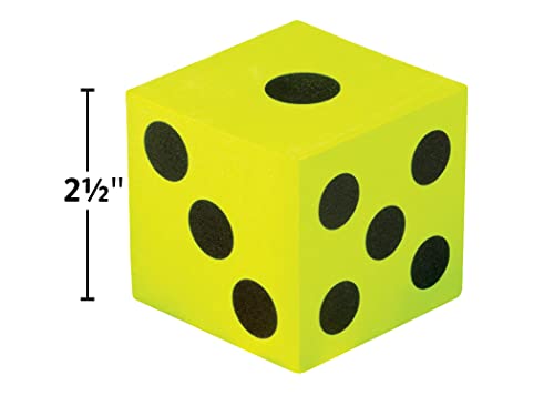 Teacher Created Resources Jumbo Foam Dice 4-Pack, Model 20810, Unique Size, Colorful Design