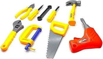 Set Toys for Kids, playset, Tool Set Construction Tools, Pack of Role Play Engineer Workshop Tool kit for KidsPlastic,Multi Col