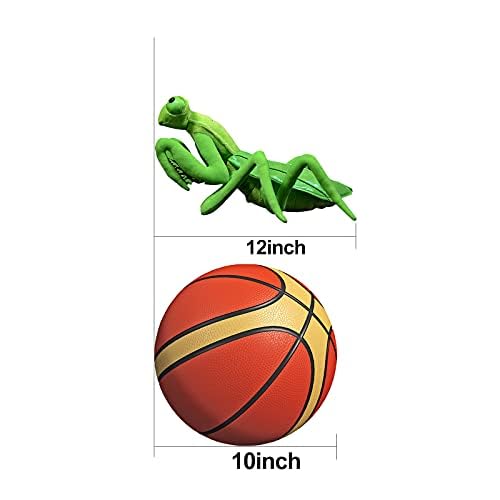 ZHONGXIN MADE Simulation Green Big decorative replica blade Mantis Plush Toy  Soft Mantis Stuffed Animal  14 inch Soft Toy for Kids