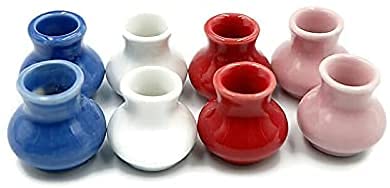 Mixed 4 Color Hand Paint Vases Dollhouse Miniatures Ceramic Garden Flower Supply 1 Shop for You No 37