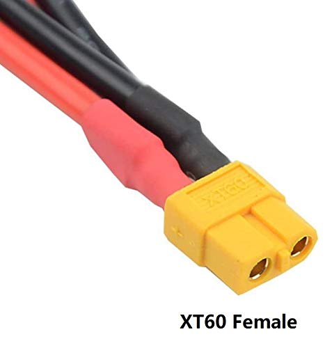 FLY RC 2pcs XT60 Parallel Battery Connector Cable Extension Y Splitter for DJI Phantom RC Mode Helicopter Quadcopter