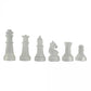 Avant-Garde Black Frosted Glass Chess Set With Mirror Board