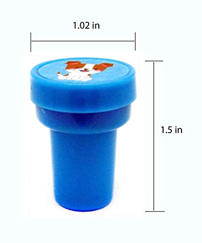 Tiny Mills 24 Pcs Dog and Puppies Stampers for Kids Assorted Stamps for Kids Self Ink Stamps Dog Puppy Birthday Party, Puppy Par