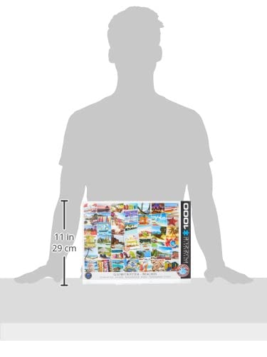Eurographics Beaches Globetrotter Jigsaw Puzzle (1000 Piece) , Blue