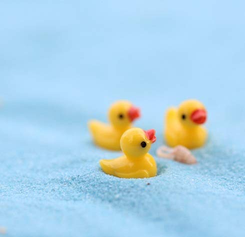 Emien 25Pcs Little Yellow Mini Duck Duckling Miniature Ornament For Diy Dollhouse Decoration Fairy Garden Plant D  Cor, Nice Dec