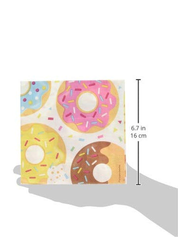 Creative Converting Donut Lunch Napkins Party Supplies, 32.7cm x 32.3 cm, Multicolor (16 count)