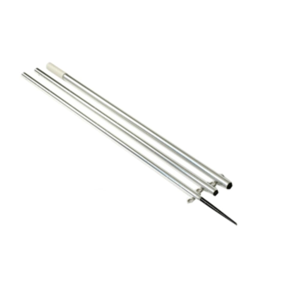 Lees 16 MKII Bright Silver Pole w/Black Spike 1-3/8 OD - f/Center Riggers