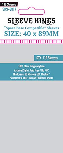 Sleeve Kings ''Space Base Compatible'' Sleeves 40 X 89 Mm (4X110 Pack, 440 Sleeves)