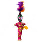 Artisan Owl New Orleans Novelty Voodoo Doll Souvenir With White And Black Pins (Pink)