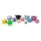 Squeezamals Plush Toy Vending Machine Set - 12 Mini Stuffed Animals, Aqua, Platinum Collection, Includes 3.5", 2.5", and 1" Plushies