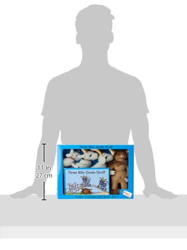 The Puppet Company Traditional Story Sets Three Billy Goats Gruff & Troll Book and Finger Puppets Set