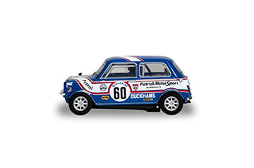 Scalextric Mini 1275Gt - Patrick Motorsport - Richard Longman 1979. Classic Touring., Blue/White