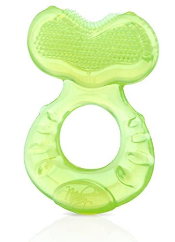 Nuby Silicone Teethe-Eez Teether Ncludes Hygienic Case (Green (Pack Of 2))