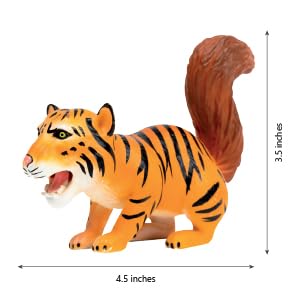 Randimals Tiger With Squirrel Tail Figurine Toy 5”, Premium Hard Rubber Animal Action Figure Toy, Hybrid Friend Encourages Adventure & Imagination