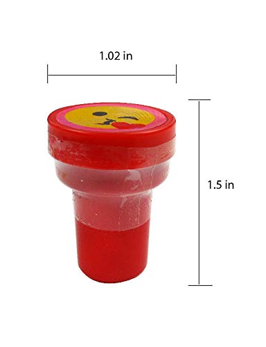 Tiny Mills 50 Pcs Emoji Assorted Stamps for Kids Self-Ink Stamps (50 Different Designs) for Emoji Birthday Party Favors,Goodie B