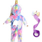 sweet dolly 18 Inch Doll Clothes Unicorn Onesie Pajamas Rainbow Color Hair Bow Clips Costume Fits 18 Inch Doll (Doll Not Include