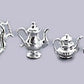International Miniatures Dollhouse Miniature Silver Tea Service