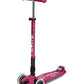 Micro Kickboard - Maxi Deluxe Foldable Led - Three Wheeled, Lean-To-Steer, Fold-To-Carry Swiss-Designed Micro Scooter For Kids With Motion-Activated Light-Up Wheels For Ages 5-12 (Berry Red)