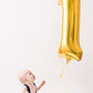 Gold Number 1 Balloon For First Birthday 40 Inch, 1St One Number Balloons Birthday Decorations For Girl Boy Toddler Baby