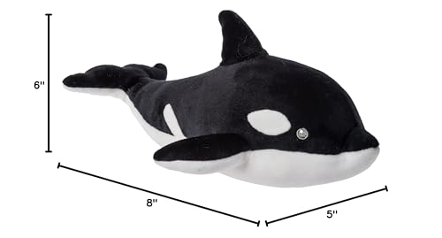 Mary Meyer Stuffed Animal Smootheez Pillow-Soft Toy, 8-Inches, Orca Whale
