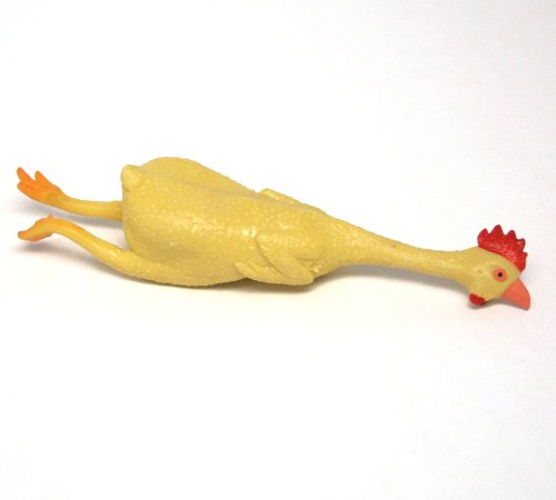 Rhode Island Novelty Stretchy Rubber Chickens - 7 Inch Yellow Small Toy, Model JKSTRCH