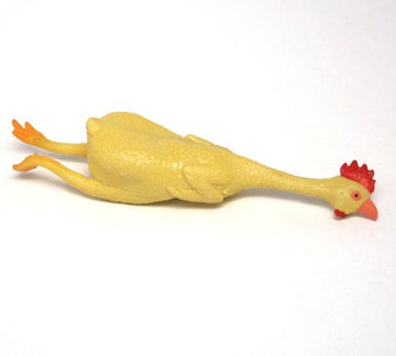 Rhode Island Novelty Stretchy Rubber Chickens - 7 Inch Yellow Small Toy, Model JKSTRCH