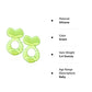 Nuby Silicone Teethe-Eez Teether Ncludes Hygienic Case (Green (Pack Of 2))