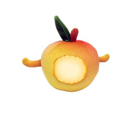 PLUSHOLOGY Squishy Peach Stuffed Animal; Ultra Soft and Cuddly Plush Toy for Kids 3 Years Old to mature-themeds; Child-Safe Embroidered Eyes adds a Unique Aesthetic; (5 Tall)