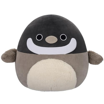 Squishmallows Original 16-Inch Gertrude Grey And Black Canada Goose - Official Jazwares Large Plush