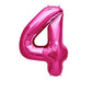 HK balloons Number 4 Foil Toy Balloons for 4th Birthday 36 Inch (Pink4)