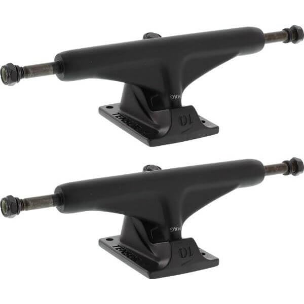 Tensor Magnesium Light 5.25 Mid Black / Black Skateboard Trucks  8 Axle (Set of 2)