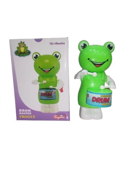 Negi Frogee Melodious Drum Master For Kids | Green Frogee Key Operated Toy | Knock | Visual Training | Fine Motor Skills | Audit