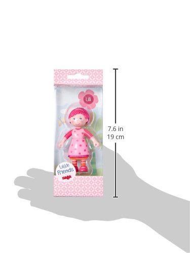 HABA Little Friends Lilli - 4 Dollhouse Toy Figure with Pink Hair