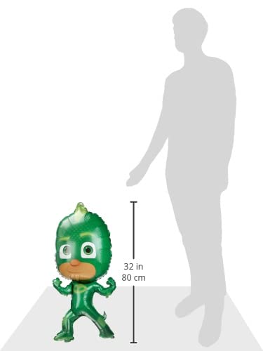 Grabo - Foil Supershape Ball 31 ''-79 Cm Superpigiamini-Pj Mask Gekko Unpackaged, Green, L175