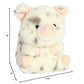 Aurora® Periwinkle Pig™ Stuffed Animal - White 5" Polyester Plush Toy - Adorable On-The-Go Companion