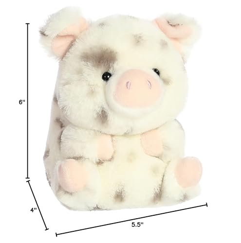 Aurora® Periwinkle Pig™ Stuffed Animal - White 5" Polyester Plush Toy - Adorable On-The-Go Companion