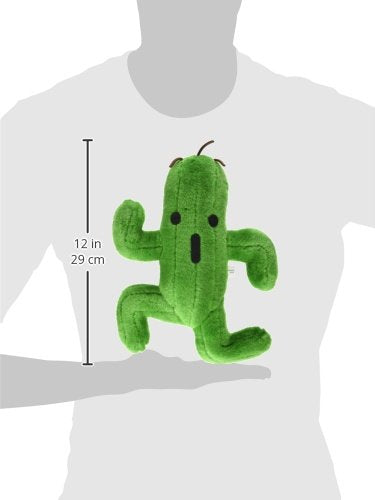 Square Enix Final Fantasy Cactuar Plush, 12" Black Stuffed Toy, Model 4988601325936, Soft Plush Material