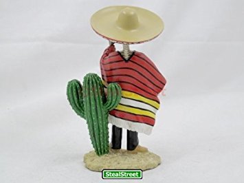 Dod Bandito Mexican Bandit With Cigar Skeleton Outlaw Sculpture